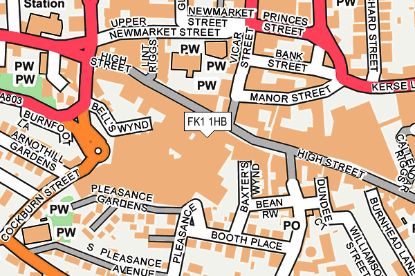 FK1 1HB map - OS OpenMap – Local (Ordnance Survey)