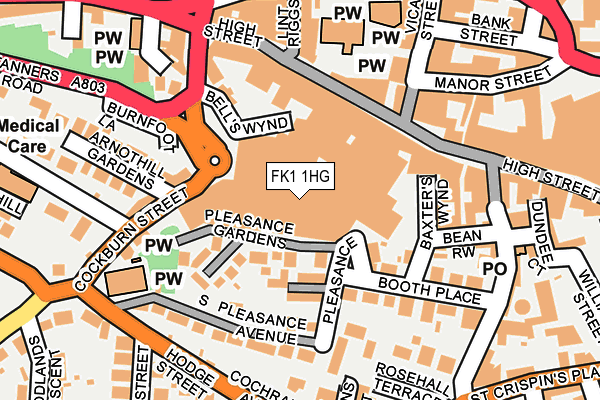 FK1 1HG map - OS OpenMap – Local (Ordnance Survey)