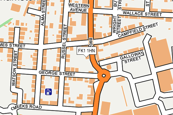 FK1 1HN map - OS OpenMap – Local (Ordnance Survey)