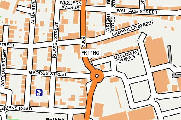 FK1 1HQ map - OS OpenMap – Local (Ordnance Survey)