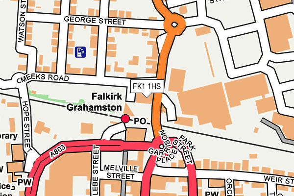 FK1 1HS map - OS OpenMap – Local (Ordnance Survey)