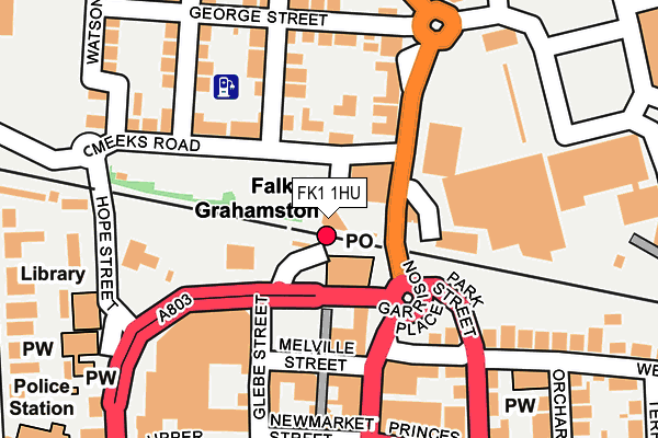 FK1 1HU map - OS OpenMap – Local (Ordnance Survey)