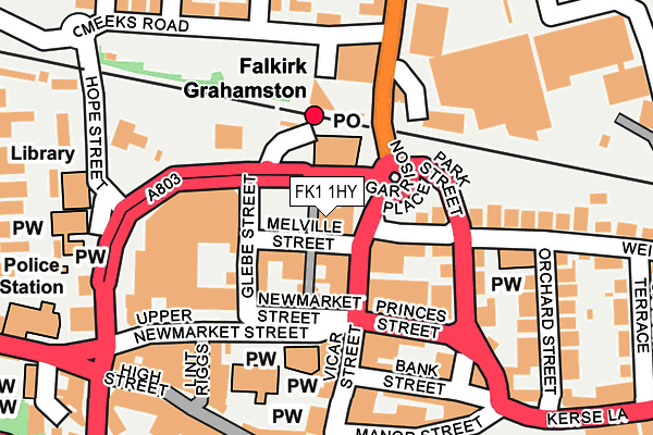 FK1 1HY map - OS OpenMap – Local (Ordnance Survey)