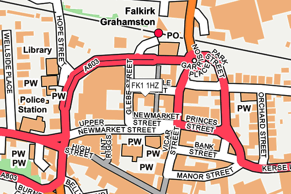 Map of BRAKE RELINING SERVICES LTD. at local scale