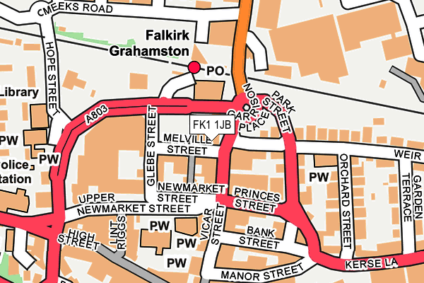 FK1 1JB map - OS OpenMap – Local (Ordnance Survey)