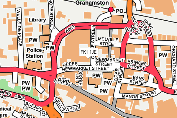 FK1 1JE map - OS OpenMap – Local (Ordnance Survey)