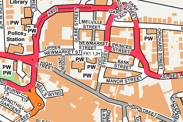 FK1 1JH map - OS OpenMap – Local (Ordnance Survey)