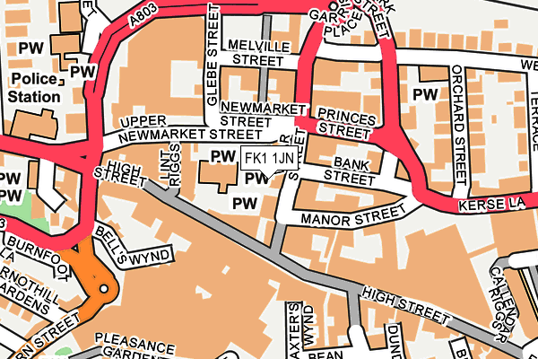 FK1 1JN map - OS OpenMap – Local (Ordnance Survey)