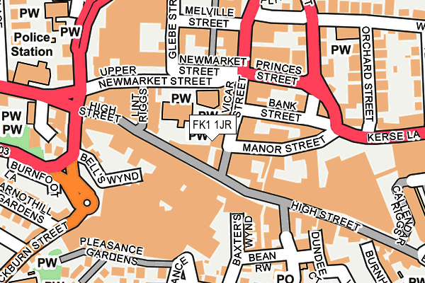 FK1 1JR map - OS OpenMap – Local (Ordnance Survey)