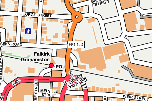 FK1 1LD map - OS OpenMap – Local (Ordnance Survey)