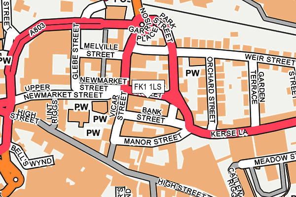 FK1 1LS map - OS OpenMap – Local (Ordnance Survey)