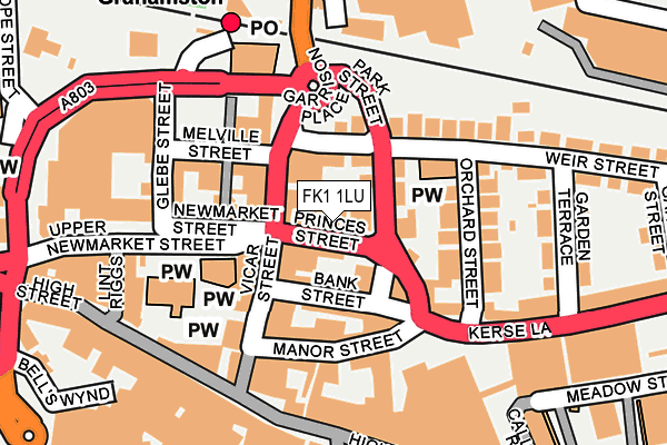 FK1 1LU map - OS OpenMap – Local (Ordnance Survey)