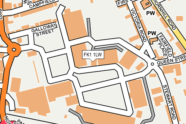 FK1 1LW map - OS OpenMap – Local (Ordnance Survey)