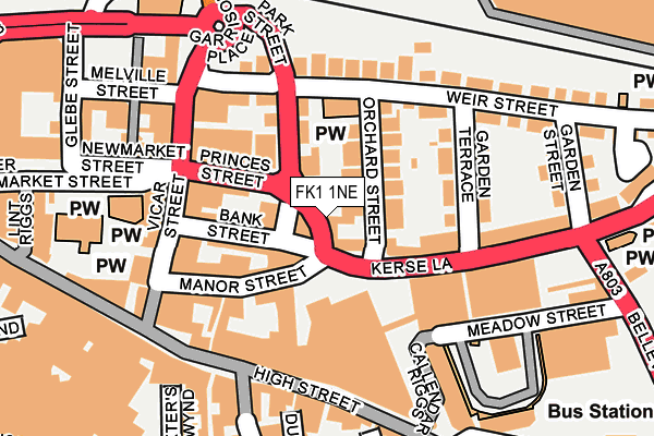 FK1 1NE map - OS OpenMap – Local (Ordnance Survey)