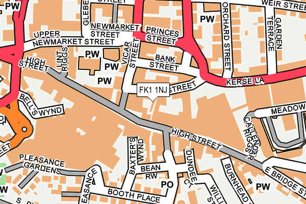 FK1 1NJ map - OS OpenMap – Local (Ordnance Survey)