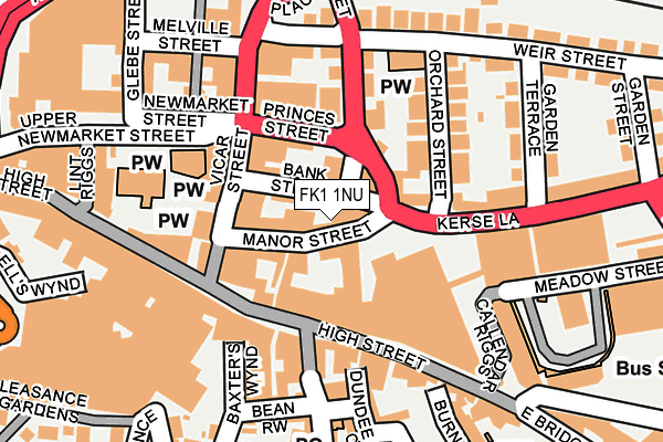 FK1 1NU map - OS OpenMap – Local (Ordnance Survey)