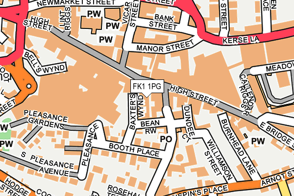 FK1 1PG map - OS OpenMap – Local (Ordnance Survey)