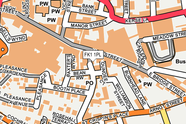 FK1 1PL map - OS OpenMap – Local (Ordnance Survey)