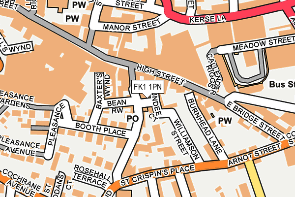 FK1 1PN map - OS OpenMap – Local (Ordnance Survey)