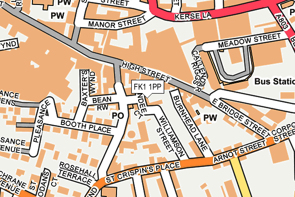 FK1 1PP map - OS OpenMap – Local (Ordnance Survey)