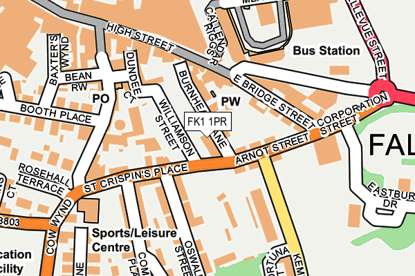 FK1 1PR map - OS OpenMap – Local (Ordnance Survey)