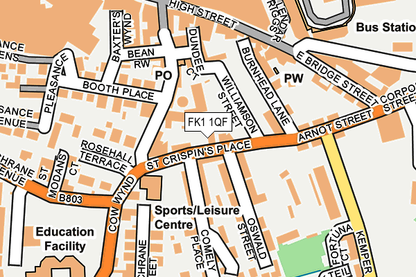 FK1 1QF map - OS OpenMap – Local (Ordnance Survey)