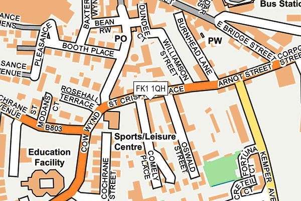 FK1 1QH map - OS OpenMap – Local (Ordnance Survey)