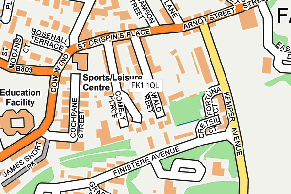 FK1 1QL map - OS OpenMap – Local (Ordnance Survey)