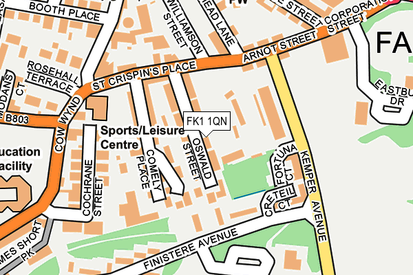 FK1 1QN map - OS OpenMap – Local (Ordnance Survey)