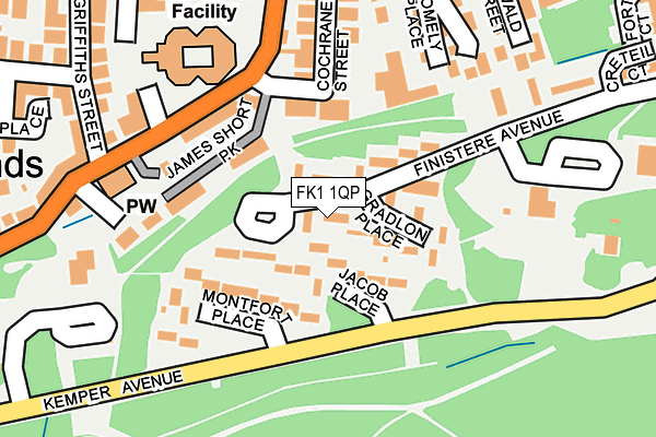 FK1 1QP map - OS OpenMap – Local (Ordnance Survey)