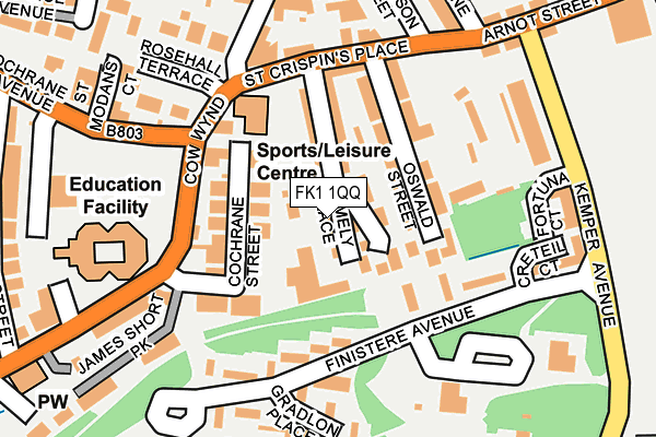 FK1 1QQ map - OS OpenMap – Local (Ordnance Survey)