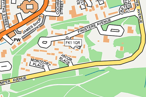 FK1 1QR map - OS OpenMap – Local (Ordnance Survey)