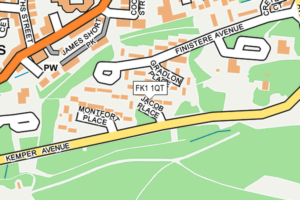 FK1 1QT map - OS OpenMap – Local (Ordnance Survey)