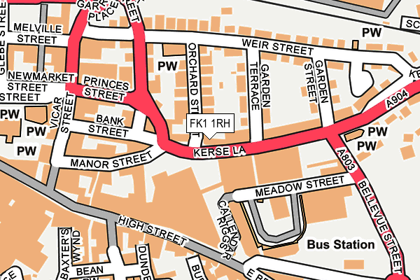 FK1 1RH map - OS OpenMap – Local (Ordnance Survey)