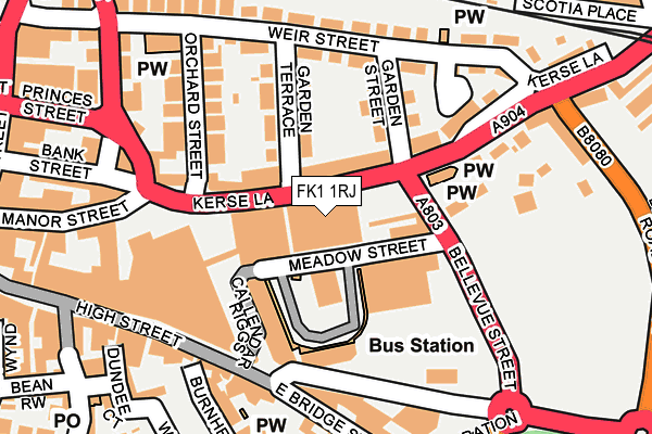 FK1 1RJ map - OS OpenMap – Local (Ordnance Survey)