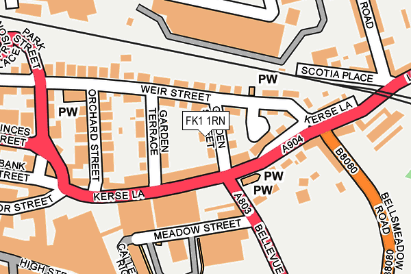 FK1 1RN map - OS OpenMap – Local (Ordnance Survey)