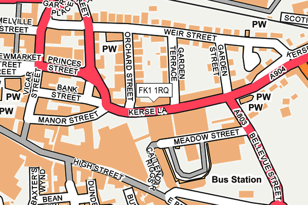 FK1 1RQ map - OS OpenMap – Local (Ordnance Survey)