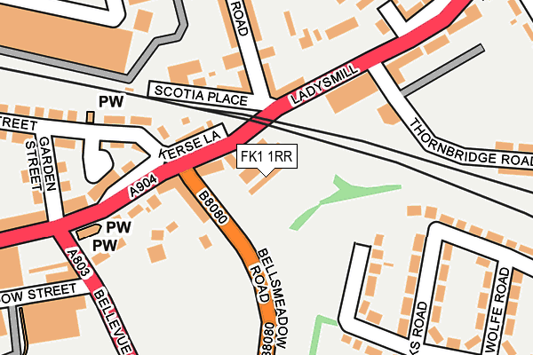 FK1 1RR map - OS OpenMap – Local (Ordnance Survey)