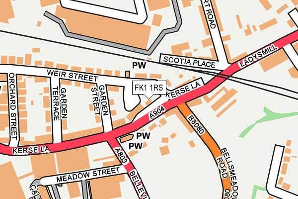 FK1 1RS map - OS OpenMap – Local (Ordnance Survey)