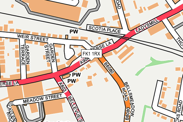 FK1 1RX map - OS OpenMap – Local (Ordnance Survey)