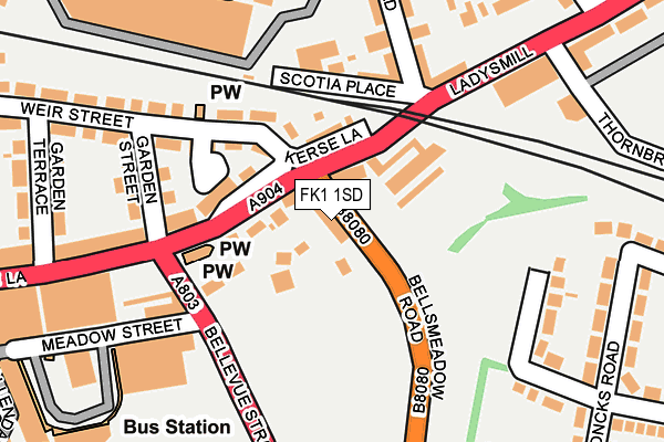 FK1 1SD map - OS OpenMap – Local (Ordnance Survey)