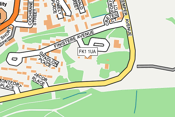 FK1 1UA map - OS OpenMap – Local (Ordnance Survey)