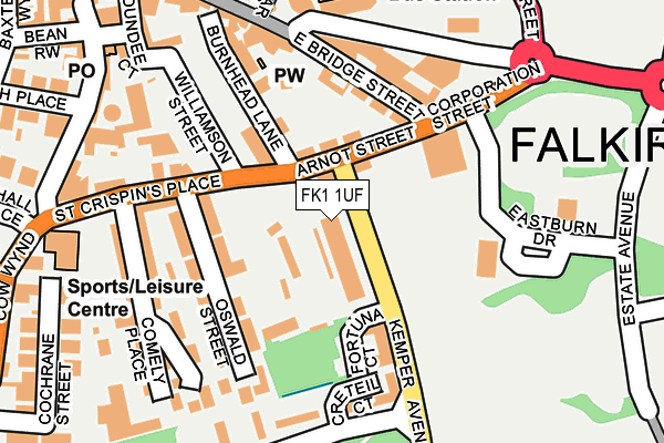 FK1 1UF map - OS OpenMap – Local (Ordnance Survey)