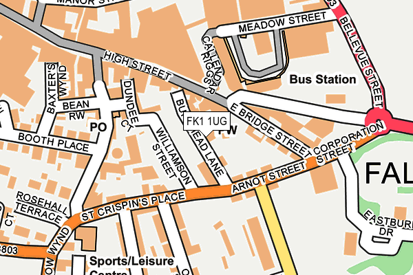 FK1 1UG map - OS OpenMap – Local (Ordnance Survey)