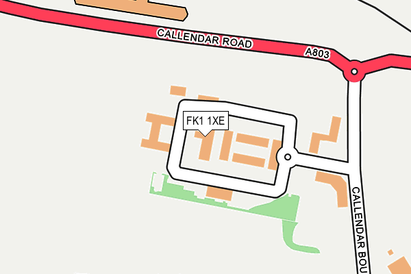 FK1 1XE map - OS OpenMap – Local (Ordnance Survey)