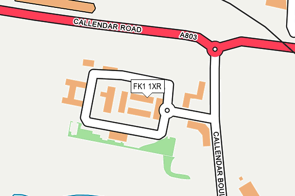 FK1 1XR map - OS OpenMap – Local (Ordnance Survey)