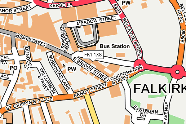FK1 1XS map - OS OpenMap – Local (Ordnance Survey)