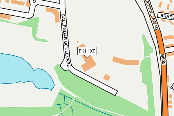 FK1 1XT map - OS OpenMap – Local (Ordnance Survey)