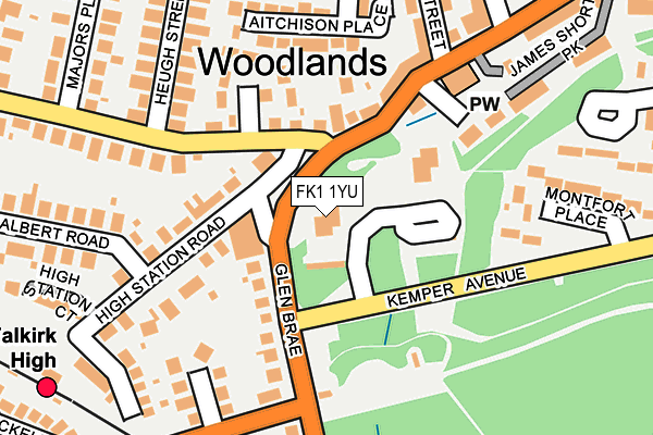 FK1 1YU map - OS OpenMap – Local (Ordnance Survey)