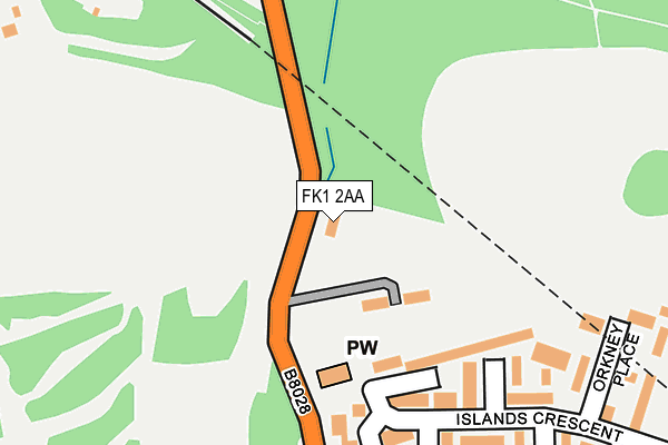 FK1 2AA map - OS OpenMap – Local (Ordnance Survey)